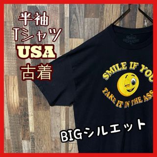 プリント キャラクター ブラック メンズ 2XL 古着 90s 半袖 Tシャツ(Tシャツ/カットソー(半袖/袖なし))