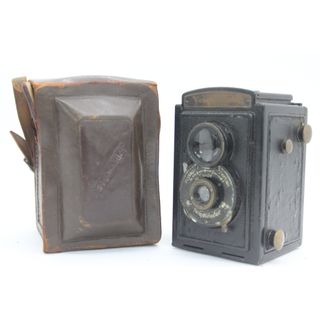 【訳あり品】 フォクトレンダー Voigtlander Braunschwein F9 ケース付き 二眼カメラ  s9174(フィルムカメラ)