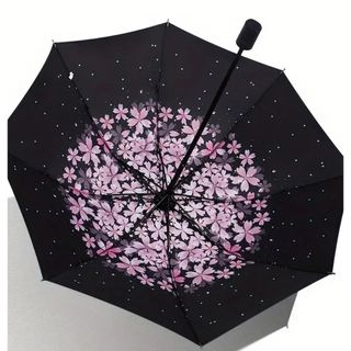 折りたたみ 晴雨兼用 傘 雨傘 日傘 桜 花柄 かさ コンパクト 三つ折り 撥水(傘)