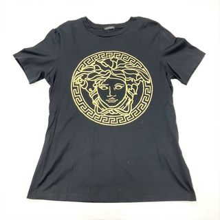 ヴェルサーチ(VERSACE)のヴェルサーチェ VERSACE 半袖Ｔシャツ コットン ブラック 36 メデューサ プリント 【中古】(Tシャツ(半袖/袖なし))