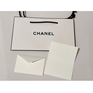 シャネル(CHANEL)のCHANEL シャネル　コスメ　ショッパー　メッセージカード付き　紙袋　新品(ショップ袋)