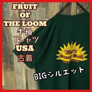 フルーツオブザルーム(FRUIT OF THE LOOM)のフルーツオブザルーム メンズ グリーン 2XL 古着 90s 半袖 Tシャツ(Tシャツ/カットソー(半袖/袖なし))