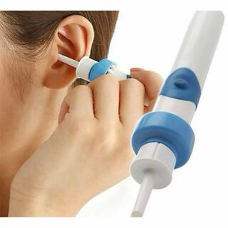 【子供OK】電動耳かき 耳掃除 吸引 耳垢 クリーナー みみあかとり 乾電池式(その他)