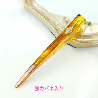 ♡新品♡ヘアクリップ♪コンコルド/強力バネ/スワロフスキー/マーブル/ブラウン(バレッタ/ヘアクリップ)