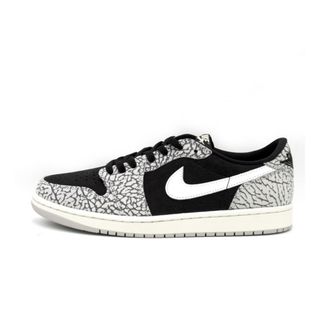 ナイキ(NIKE)のナイキ NIKE ■ 【 AIR JORDAN 1 LOW OG BLACK CEMENT ELPHANT CZ0790 001 】 エア ジョーダン 1 ブラック セメント エレファント スニーカー n5653(スニーカー)