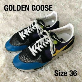 ゴールデングース(GOLDEN GOOSE)のGOLDEN GOOSEゴールデングーススニーカーRUNNING36紫青メッシュ(スニーカー)