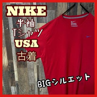 ナイキ(NIKE)のナイキ NIKE メンズ ロゴ レッド 2XL 古着 90s 半袖 Tシャツ(Tシャツ/カットソー(半袖/袖なし))