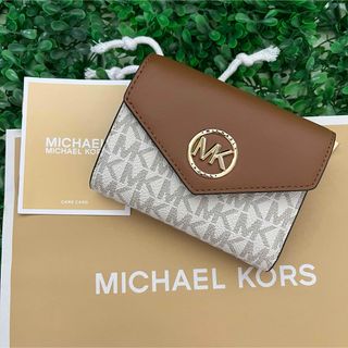 マイケルコース(Michael Kors)のマイケルコース☆新品☆ GREENWICHレザー 三つ折り財布/バニラ(財布)