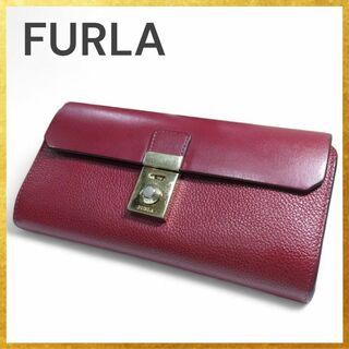 Furla - FURLA フルラ 長財布 レッド 赤 本革 メトロポリス レディース レザー　