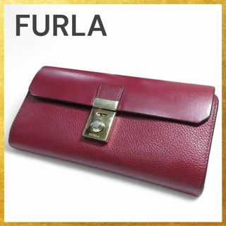 フルラ(Furla)のFURLA フルラ 長財布 レッド 赤 本革 メトロポリス レディース レザー　(財布)