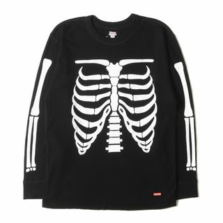 シュプリーム(Supreme)の美品 Supreme シュプリーム Tシャツ サイズ:XL / 21AW Hanes ボーンプリント サーマル ロングスリーブTシャツ Bones Thermal Crew ブラック 黒 / トップス カットソー コラボ【メンズ】【中古】(Tシャツ/カットソー(七分/長袖))