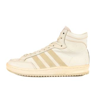 adidas vintage アディダスヴィンテージ サイズ:28.0cm / 80s TOURNEY HI フランス製 デッドストック ターニー ハイ ホワイト ナチュラル US8 / 80年代 ハイカット スニーカー シューズ 靴【メンズ】【中古】(スニーカー)