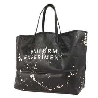 ユニフォームエクスペリメント(uniform experiment)のUNIFORM EXPERIMENT ユニフォームエクスペリメント 20AW ドリップ柄 PVCレザー トートーバッグ DRIPPING PVC TOTE BAG ブラック 黒 ブランド カバン【メンズ】【中古】(トートバッグ)