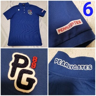 パーリーゲイツ(PEARLY GATES)のパーリーゲイツメンズポロシャツサイズ6ブルー(ウエア)