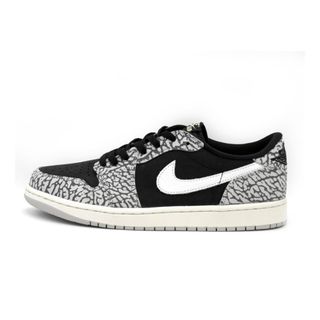 ナイキ(NIKE)のナイキ NIKE ■ 【 AIR JORDAN 1 LOW OG BLACK CEMENT ELPHANT CZ0790 001 】 エア ジョーダン 1 ブラック セメント エレファント スニーカー　n5652(スニーカー)