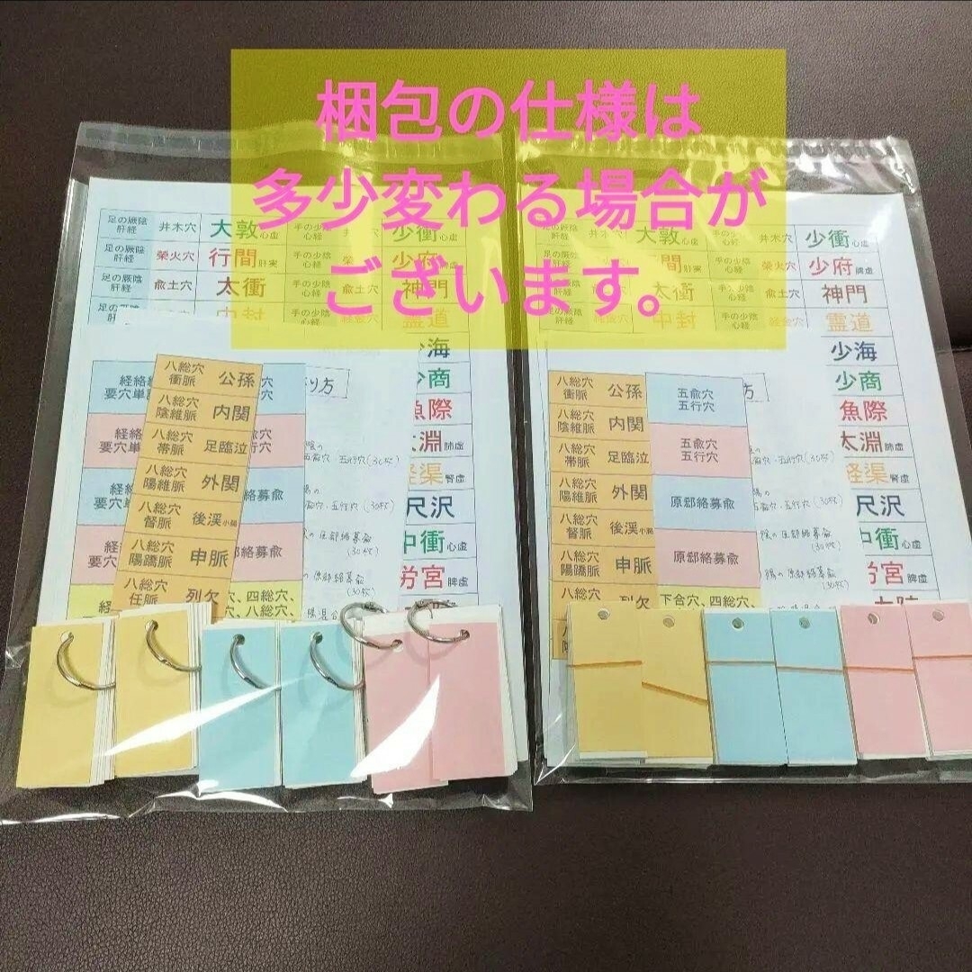 Original(オリジナル)の自分で作れる経絡経穴単語帳、要穴、暗記、鍼灸師、あん摩マッサージ指圧師 エンタメ/ホビーの本(健康/医学)の商品写真