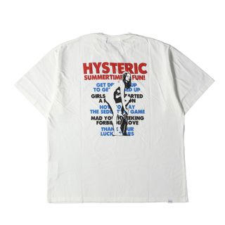 ヒステリックグラマー(HYSTERIC GLAMOUR)の新品 HYSTERIC GLAMOUR ヒステリックグラマー Tシャツ サイズ:XL / 3SS SUMMER TIME FUN クルーネック 半袖Tシャツ / ヌード ガール ウーマン ロゴ ダーティーホワイト 白 / 日本製 トップス カットソー【メンズ】(Tシャツ/カットソー(半袖/袖なし))