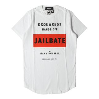 ディースクエアード(DSQUARED2)の新品 DSQUARED2 ディースクエアード Tシャツ サイズ:S / 14AW グラフィック ロゴ ラウンドカット クルーネック 半袖Tシャツ New sexy slim fit ホワイト 白 / イタリア製 トップス カットソー【メンズ】(Tシャツ/カットソー(半袖/袖なし))