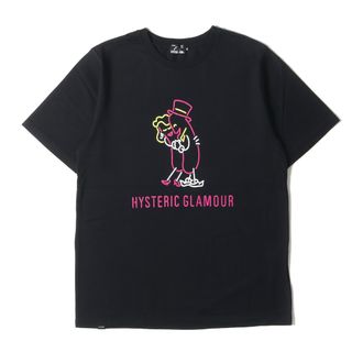 ヒステリックグラマー(HYSTERIC GLAMOUR)の美品 HYSTERIC GLAMOUR ヒステリックグラマー Tシャツ サイズ:M / 19AW Stie-lo NIGHT GROOVE グラフィック ロゴ クルーネック 半袖Tシャツ ブラック 黒 / トップス カットソー コラボ【メンズ】【中古】(Tシャツ/カットソー(半袖/袖なし))