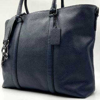 コーチ(COACH)の☆美品 2way☆COACH トートバッグ メトロポリタン ネイビー A4収納(トートバッグ)