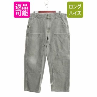 US企画 カーハート ダブルニー ダック ペインター パンツ メンズ 36 30 ワーク CARHARTT B136 ストレート ヘビーウェイト モスグリーン 緑(ワークパンツ/カーゴパンツ)