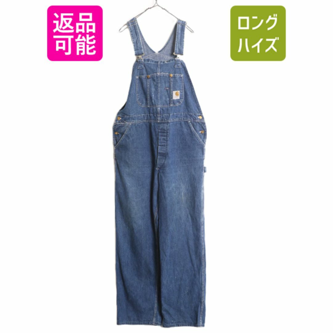 70s USA製 カーハート デニム オーバーオール メンズ 40 32 70年代 ヴィンテージ CARHARTT ワーク ツナギ ペインター ビブ オールインワン メンズのパンツ(サロペット/オーバーオール)の商品写真