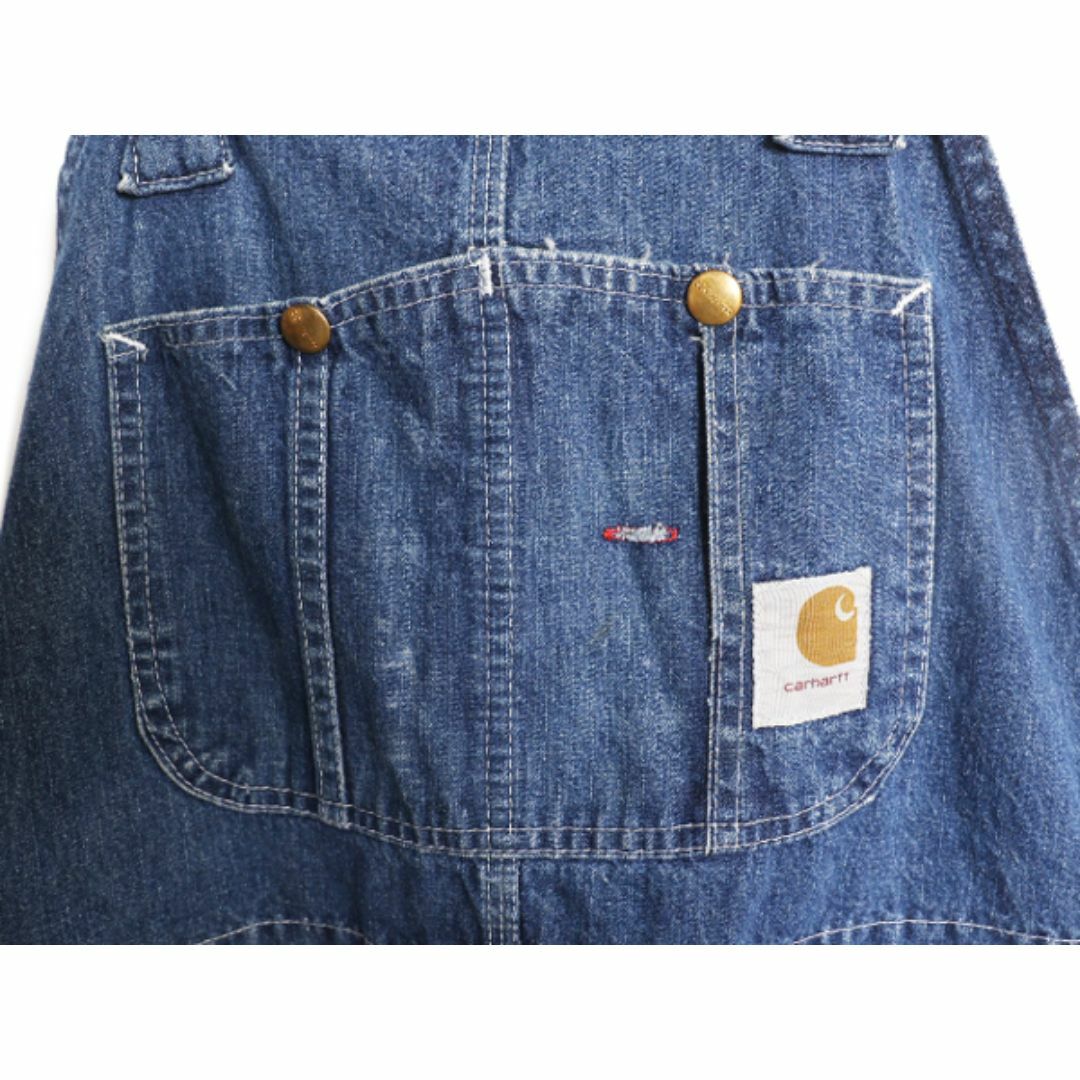 70s USA製 カーハート デニム オーバーオール メンズ 40 32 70年代 ヴィンテージ CARHARTT ワーク ツナギ ペインター ビブ オールインワン メンズのパンツ(サロペット/オーバーオール)の商品写真