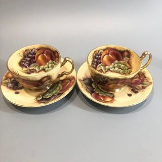 Aynsley China - Aynsley エインズレイ オーチャードゴールド ペア カップ&ソーサー