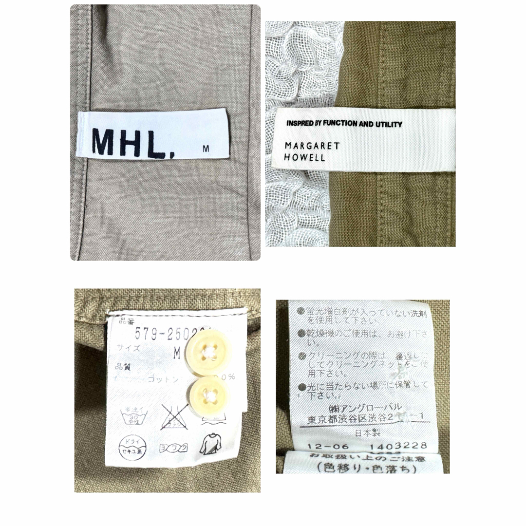 MHL.(エムエイチエル)のMHL.   エムエイチエル　コットン長袖シャツ　カーキ　サイズM 日本製 メンズのトップス(シャツ)の商品写真