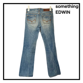 エドウィン(EDWIN)のEDWIN　something　ヴィンテージデニムパンツ　ダメージ　日本製(デニム/ジーンズ)