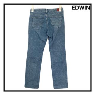 エドウィン(EDWIN)のエドウィンジャージーズ　デニムパンツ　ジーンズ　コットン　牛革　レディース　S(デニム/ジーンズ)