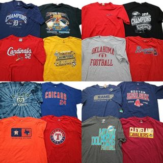 古着卸 まとめ売り プロチーム 半袖Tシャツ 16枚セット (メンズ XL /2XL ) MBL レッドソックス NFL MS8955(その他)