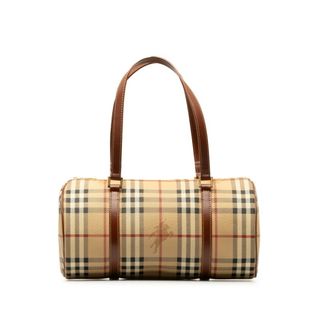 バーバリー(BURBERRY)のバーバリー ノヴァチェック シャドーホース ハンドバッグ PVC レディース BURBERRY 【222-48228】(ハンドバッグ)