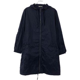 マックスマーラ(Max Mara)のS Max Mara エス マックスマーラ TIMELESS PARKA ビジューナイロンフーデッドコート  ネイビー 42(ロングコート)