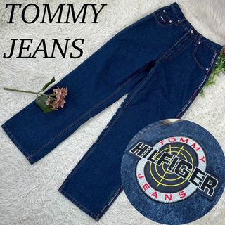 トミージーンズ(TOMMY JEANS)のトミージーンズ メンズ デニムパンツ バギー ロゴライン インディゴ M 30(デニム/ジーンズ)