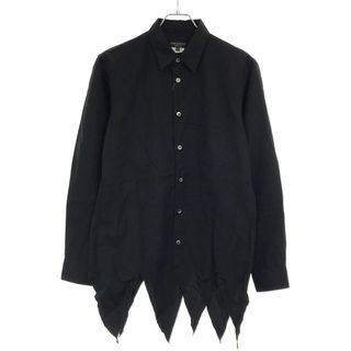 コムデギャルソンオムプリュス(COMME des GARCONS HOMME PLUS)のCOMME des GARCONS HOMME PLUS コム デギャルソンオムプリュス 23SS カッティングデザインロングスリーブシャツ PK-B019 ブラック XS(シャツ)