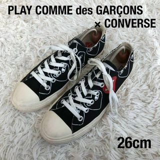 コムデギャルソン(COMME des GARCONS)のプレイコムデギャルソン×コンバース　スニーカー　ブラック黒26cm(スニーカー)