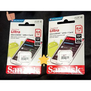 サンディスク(SanDisk)のmicroSDカード 64GB SanDisk ２個✨(PC周辺機器)