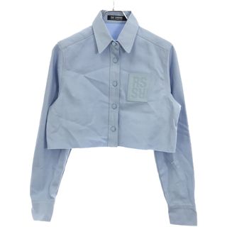 ラフシモンズ(RAF SIMONS)のRAF SIMONS ラフシモンズ 23SS CROPPED DENIM SHIRT RSパッチクロップドデニムシャツ 231-W248 ブルー系 S(シャツ/ブラウス(長袖/七分))