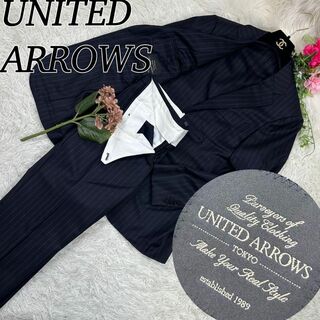 ユナイテッドアローズ(UNITED ARROWS)のユナイテッドアローズ メンズ スーツ 上下セット ストライプ 黒 M 48(その他)