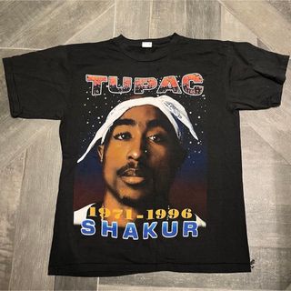 TUPAC トゥーパックTシャツ/ラッパーT/USED/古着L(Tシャツ/カットソー(半袖/袖なし))