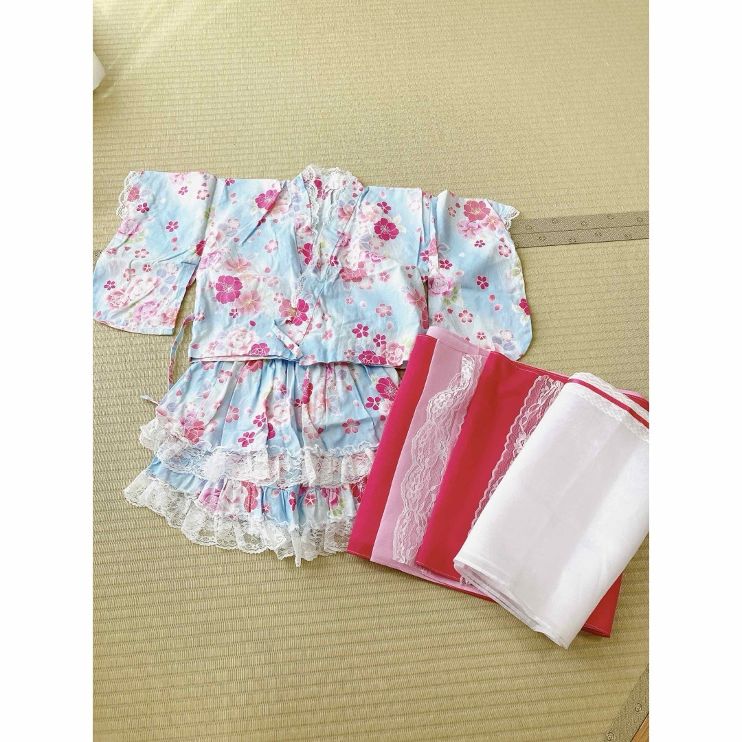 浴衣　100 キッズ/ベビー/マタニティのキッズ服女の子用(90cm~)(甚平/浴衣)の商品写真