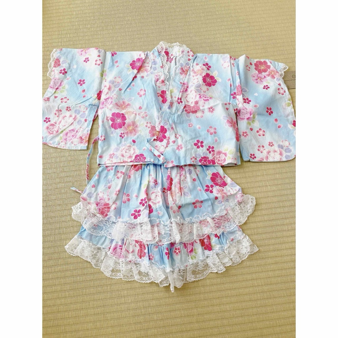 浴衣　100 キッズ/ベビー/マタニティのキッズ服女の子用(90cm~)(甚平/浴衣)の商品写真