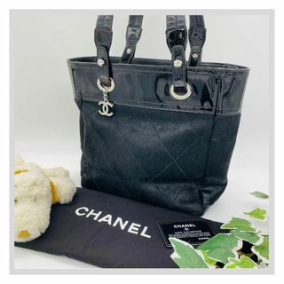 シャネル(CHANEL)のシャネル パリビアリッツPM トートバッグ ブラック ハラコ×パテントレザー(トートバッグ)