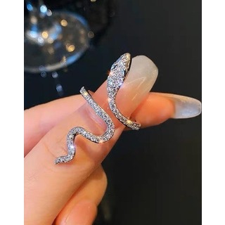 【韓国風】アクセサリー 蛇リング 指輪 フリーサイズ プチプラ (リング(指輪))