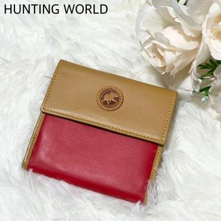 HUNTING WORLD - 【美品】HUNTING WORLD 三つ折り財布 スリムウォレット オールレザー