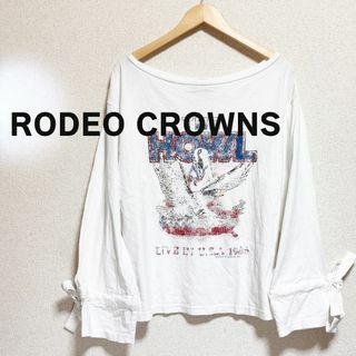 RODEO CROWNS - RODEO CROWNS ロデオクラウンズ　Ｔシャツ　長袖　白　プリント