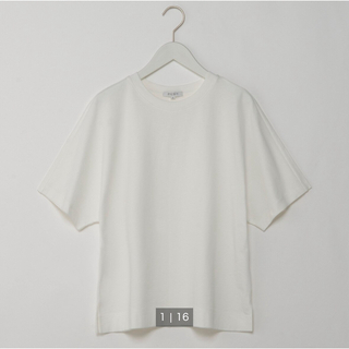 プラステ(PLST)のクールタッチコットンボックスTシャツ　白(Tシャツ(半袖/袖なし))