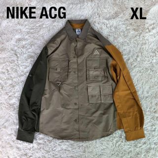 ナイキ(NIKE)のNIKE ACGナイキ　マルチカラーワークシャツ　ベージュ　XL(シャツ)