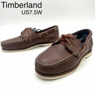 ティンバーランド(Timberland)の★良品 ティンバーランド ボートシューズ モカシン レザー ブラウン US7.5(デッキシューズ)